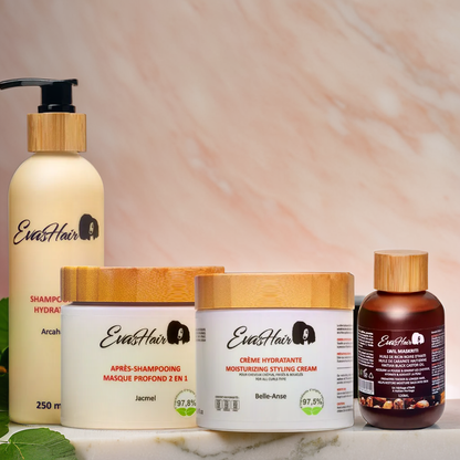 EvasHair - Hydrating Hair Care Collection + Haitian Black Castor Oil